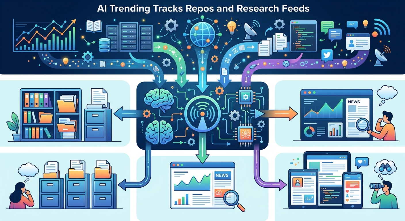 AI Trending Tracks Repos and Research Feeds