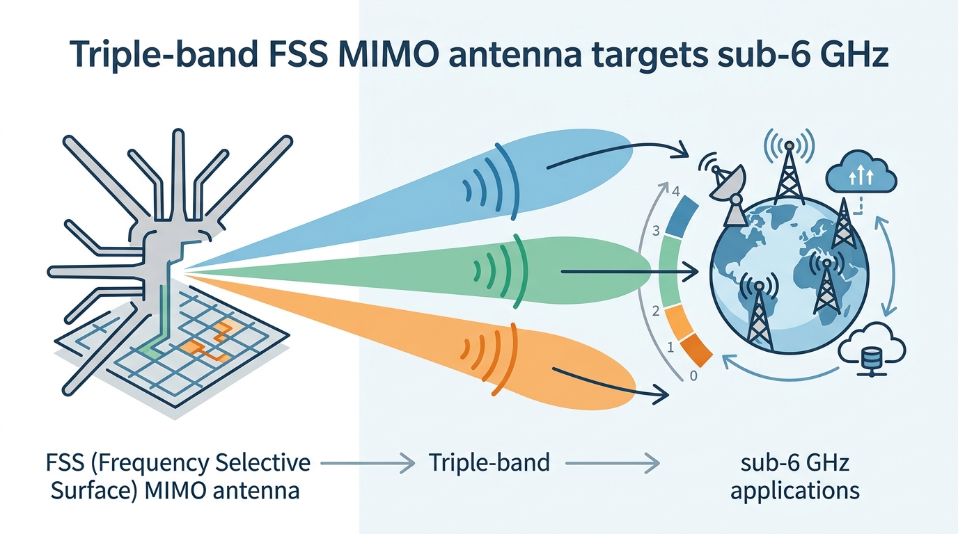 Triple-band FSS MIMO antenna targets sub-6 GHz