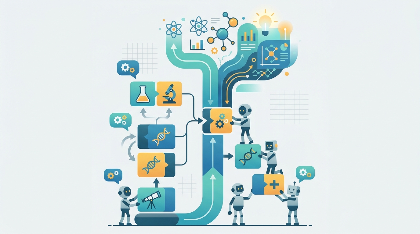 Mimosa builds evolving multi-agent science workflows