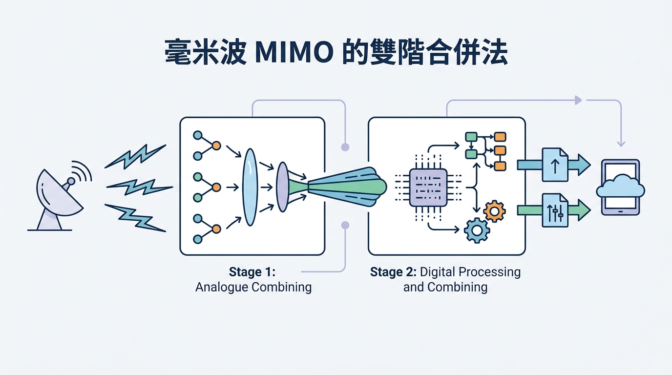毫米波 MIMO 的雙階合併法