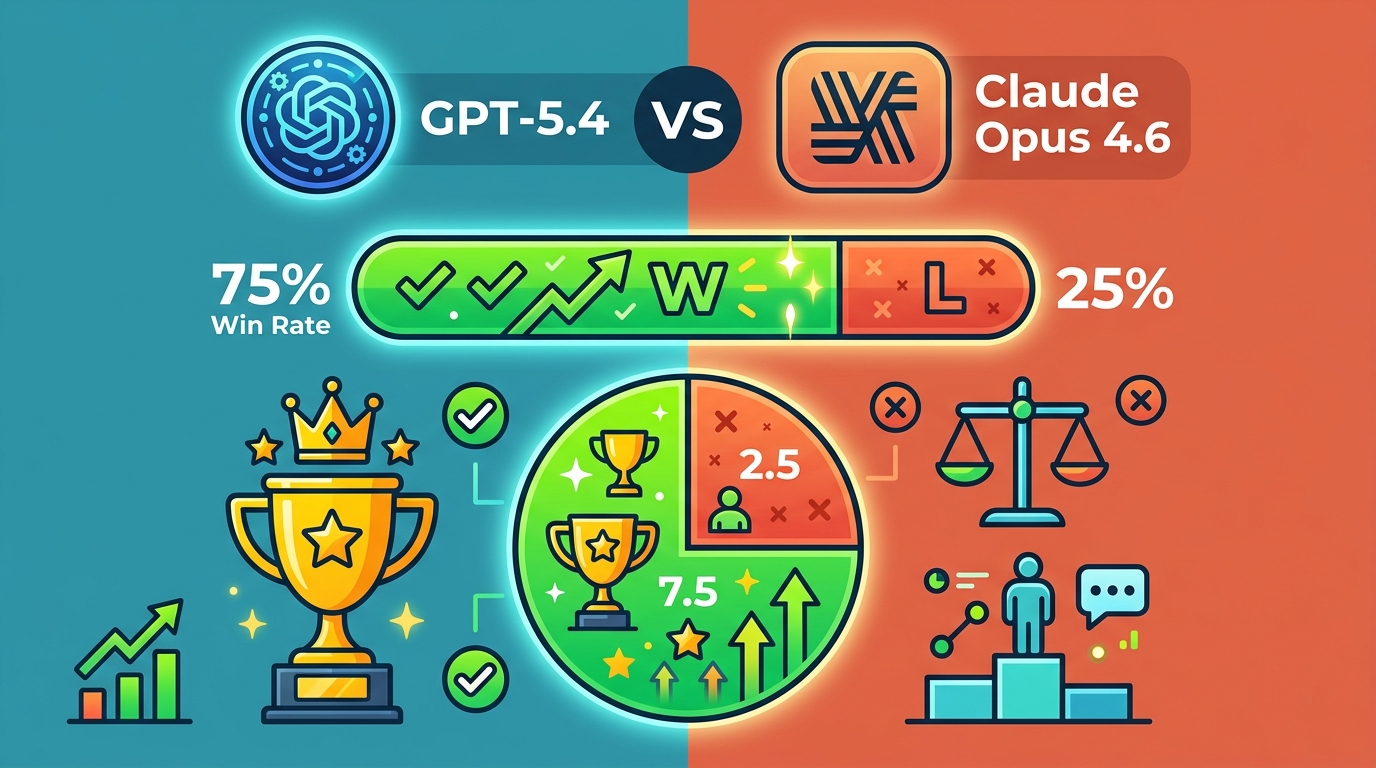 GPT-5.4 vs Claude Opus 4.6: 75% Win Rate