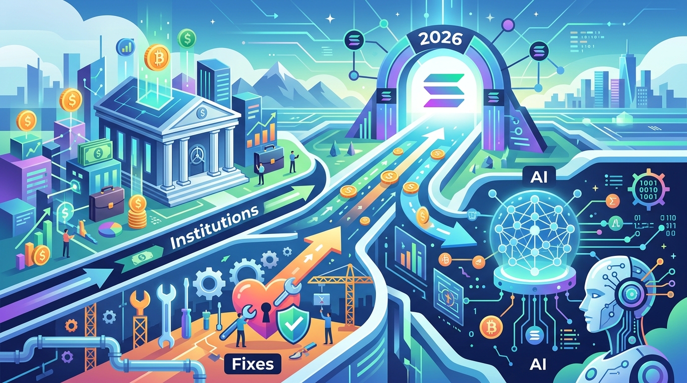Solana’s 2026 push: institutions, AI, and fixes