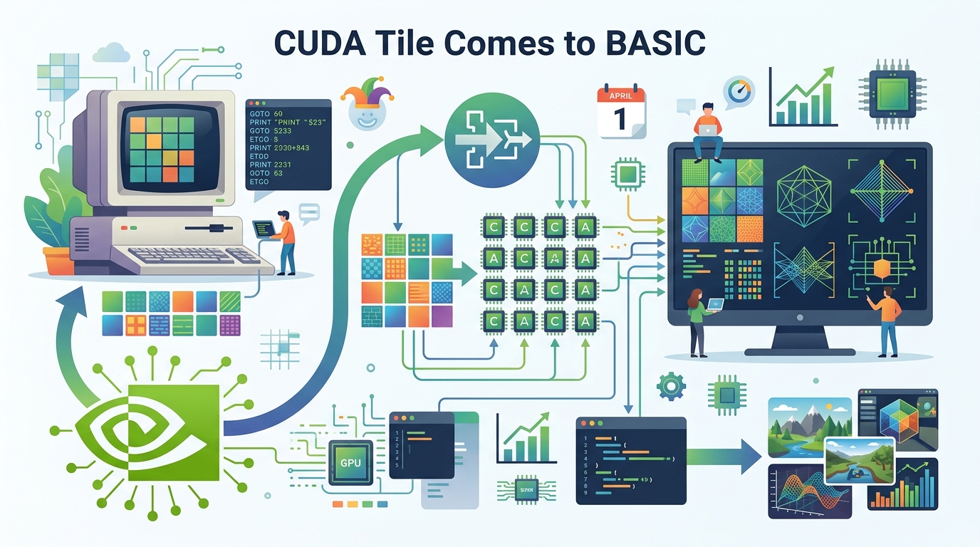 CUDA Tile Comes to BASIC in NVIDIA’s April Fools Post