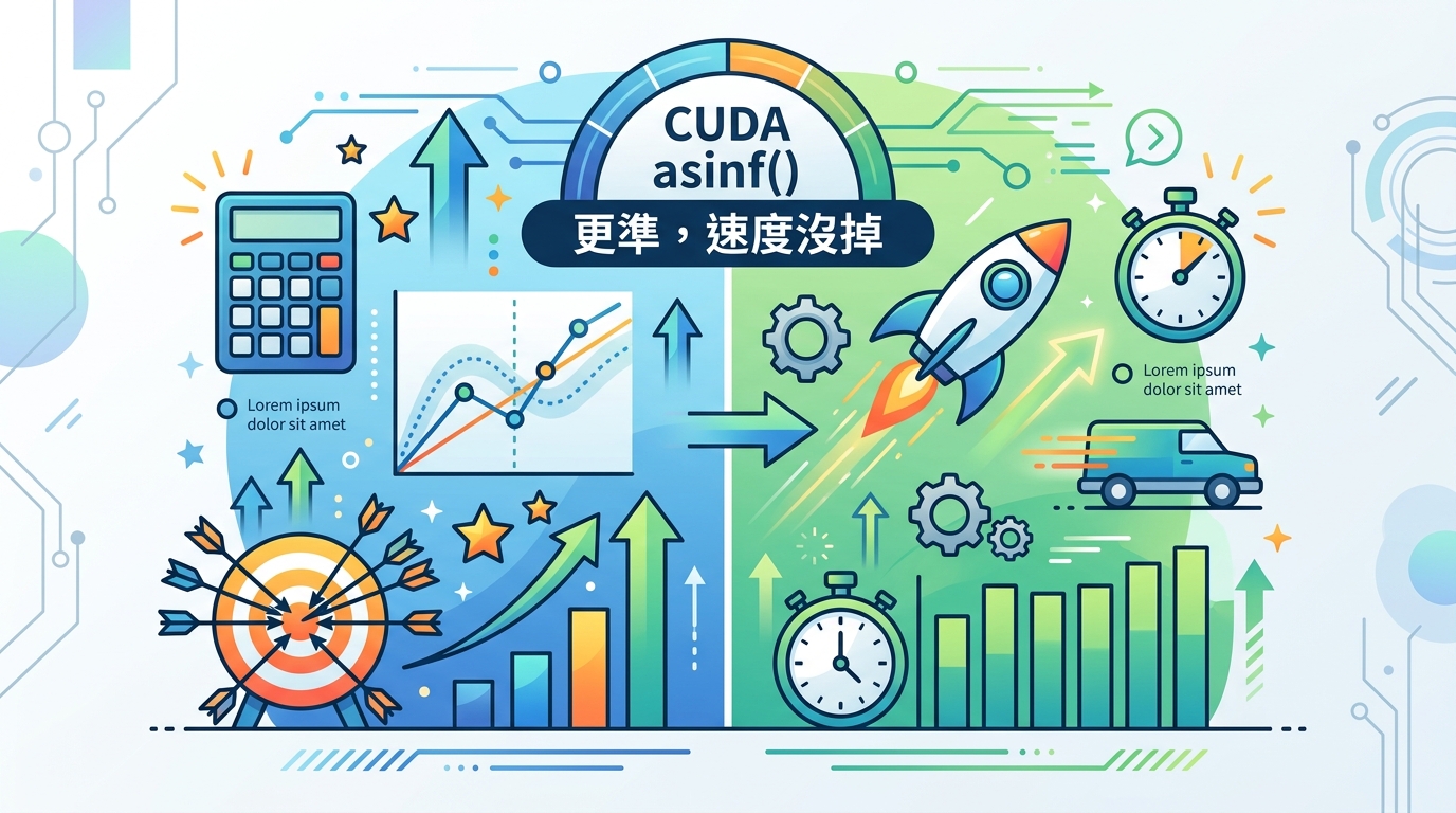 CUDA asinf() 更準，速度沒掉