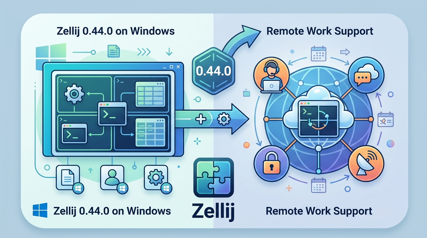Zellij 0.44.0 支援 Windows 與遠端工…