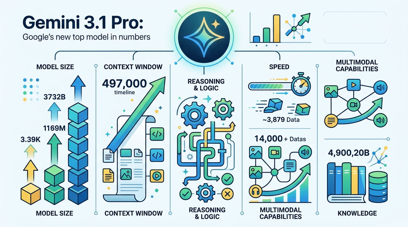 Gemini 3.1 Pro: Google’s new top model in numbers
