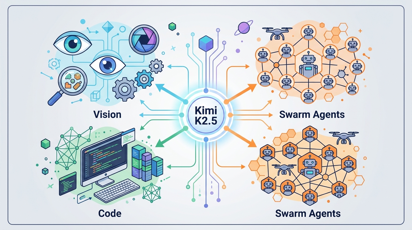 Kimi K2.5 Brings Vision, Code, and Swarm Agents