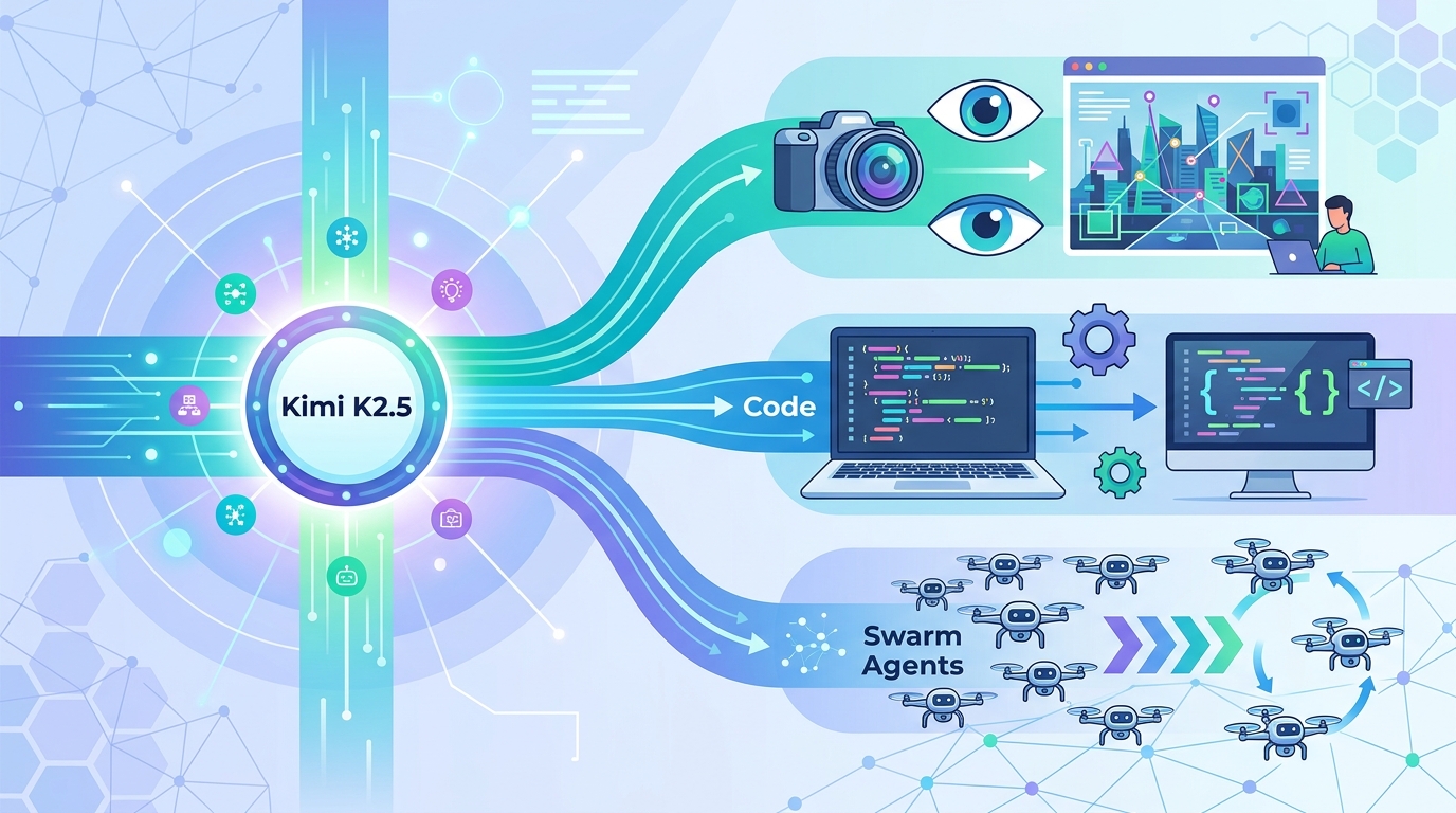 Kimi K2.5 Brings Vision, Code, and Swarm Agents