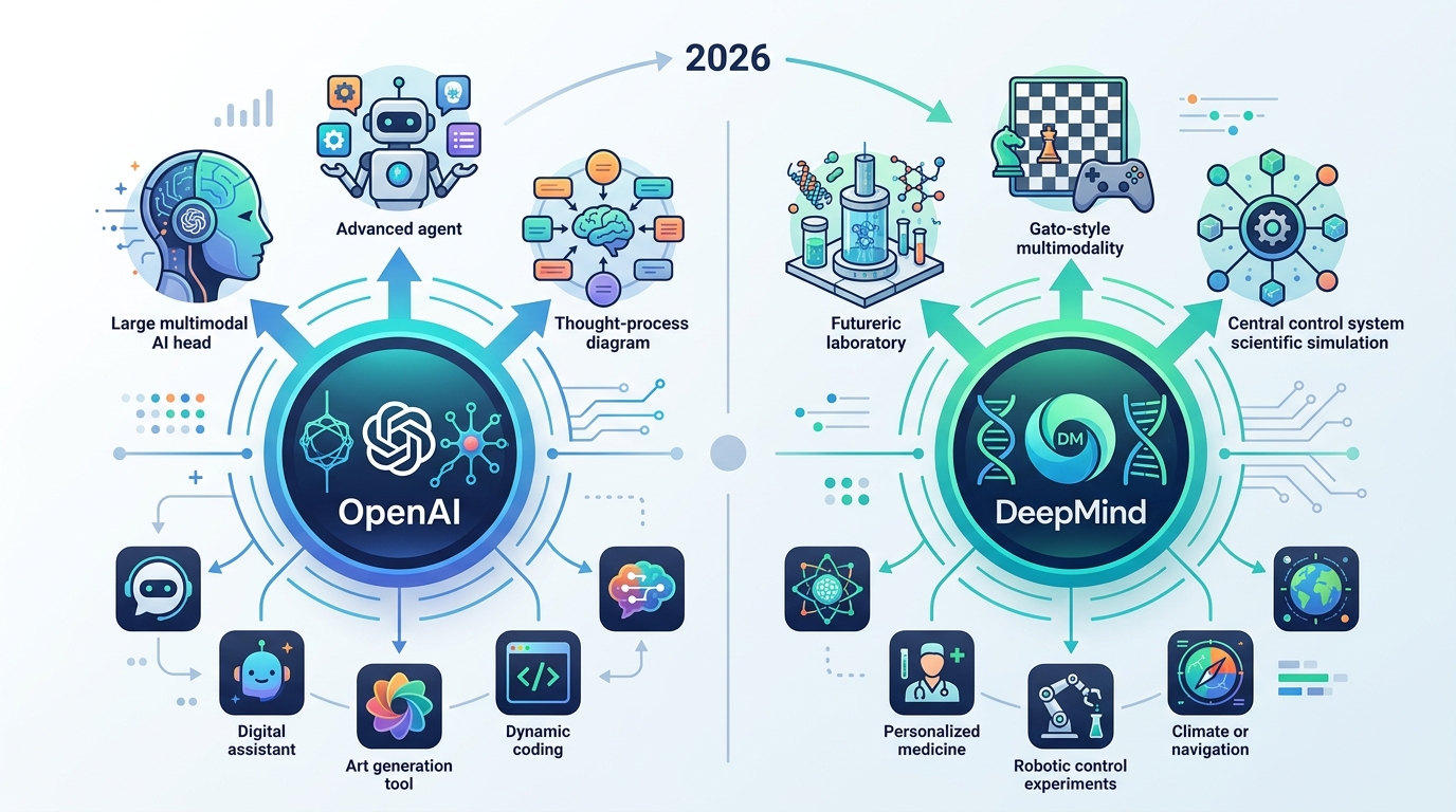 OpenAI vs DeepMind in 2026: models and apps