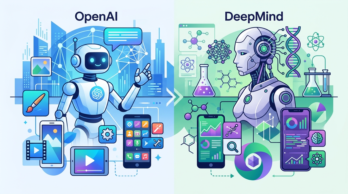 OpenAI vs DeepMind in 2026: models and apps