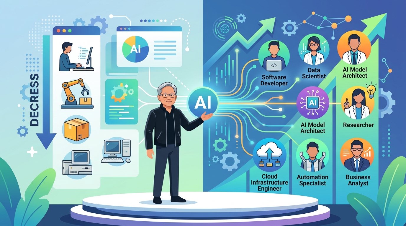 Jensen Huang: AI Will Add More Jobs Than It Cuts