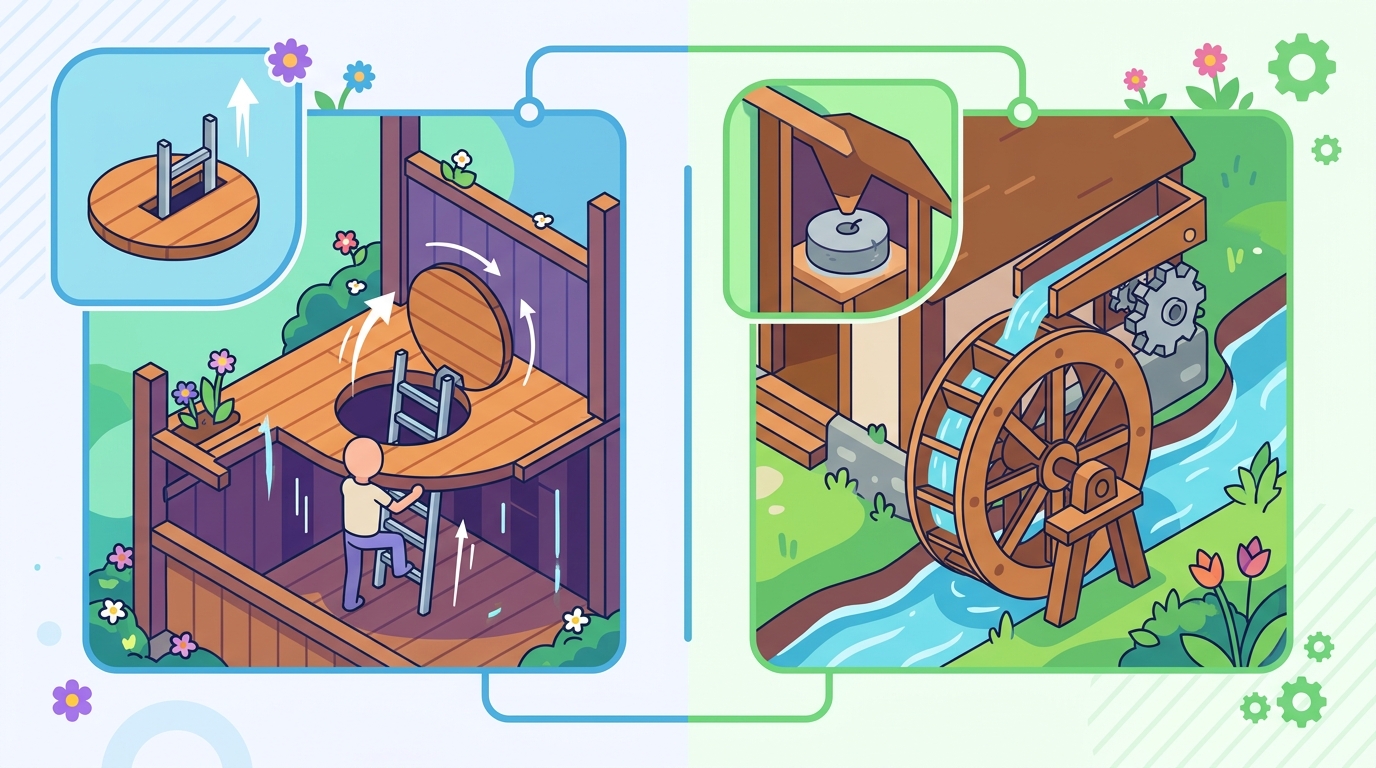 Rust’s Spring Clean Adds a Ladder Hatch and Water Wheel