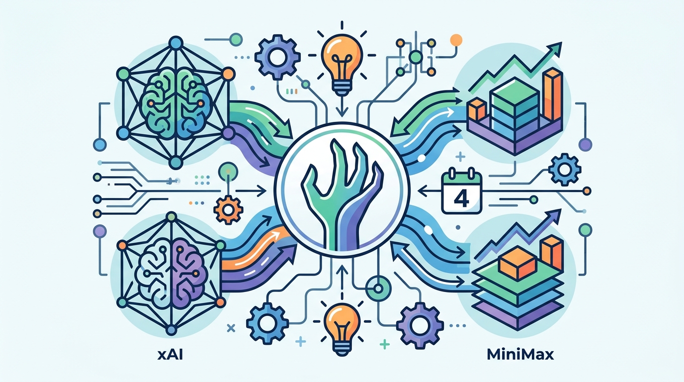 Openclaw 4月更新加入 xAI 與 MiniMax