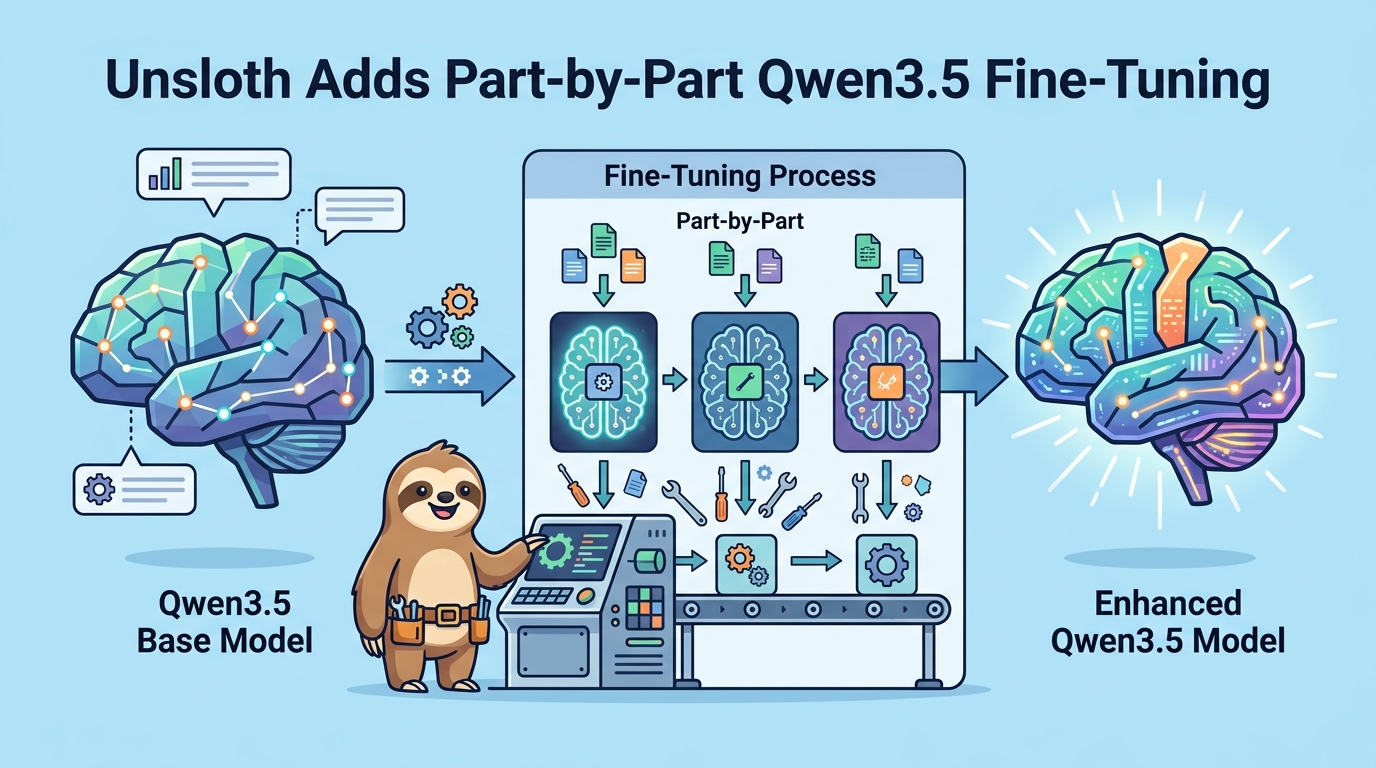 Unsloth Adds Part-by-Part Qwen3.5 Fine-Tuning