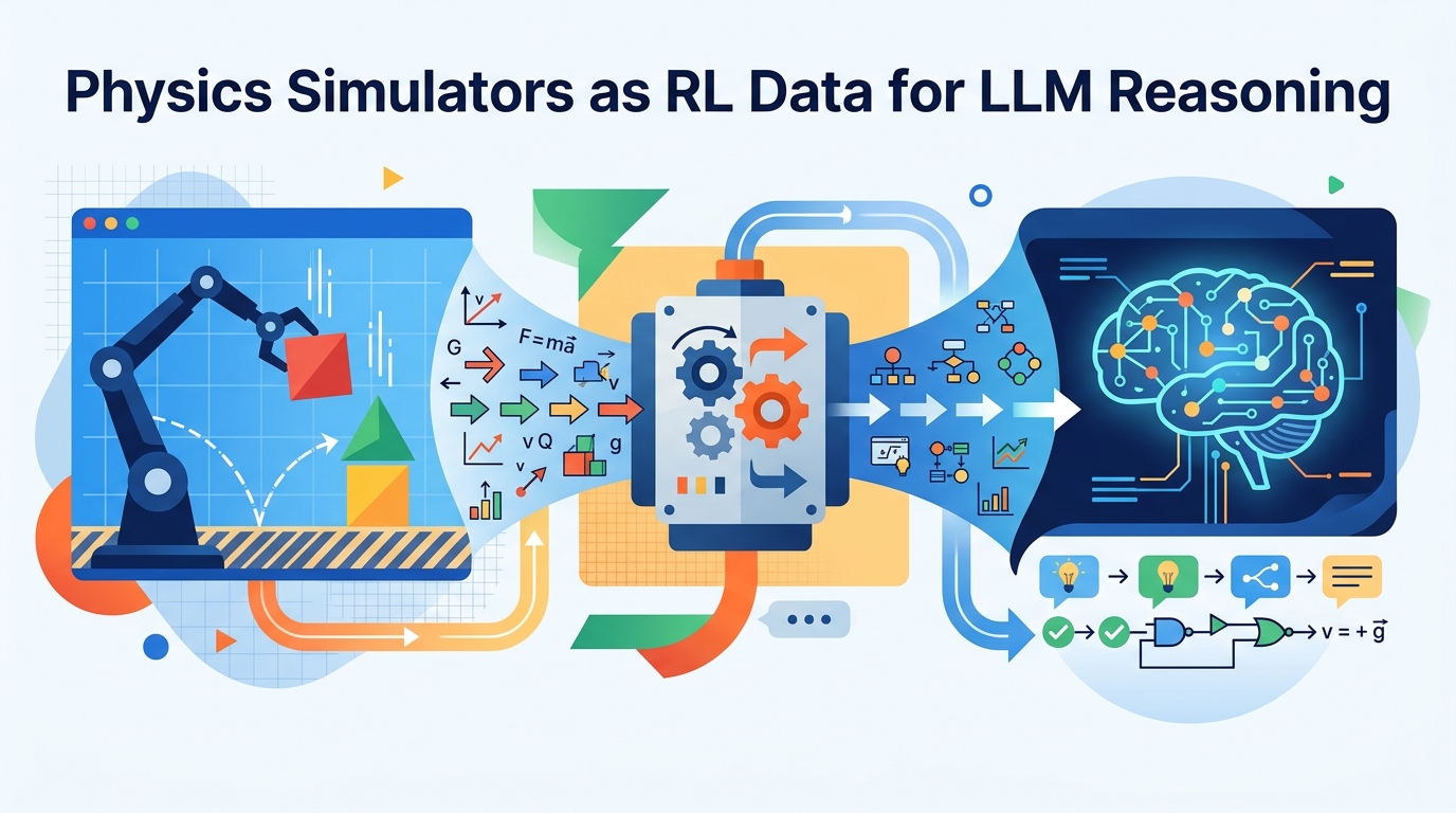 Physics Simulators as RL Data for LLM Reasoning
