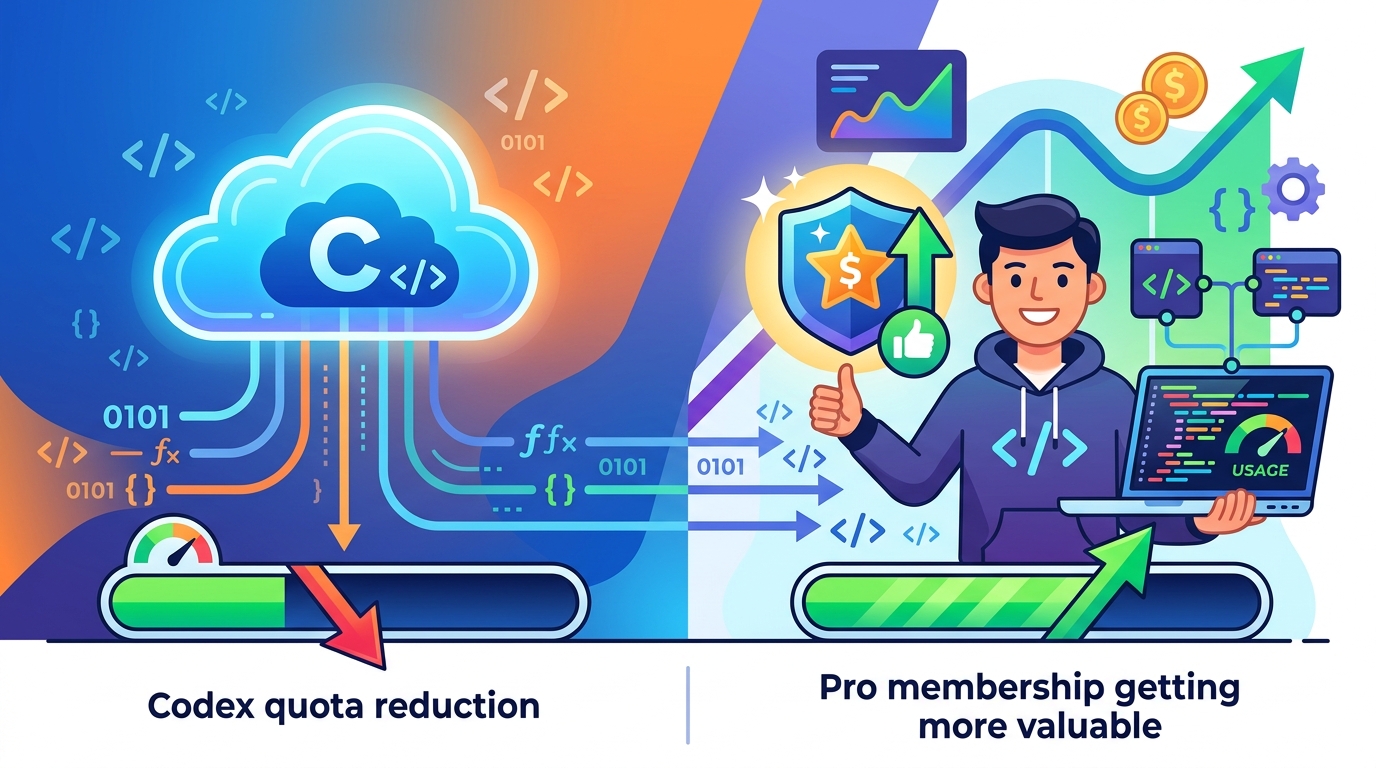 OpenAI Codex额度缩水，Pro会员却更划算了