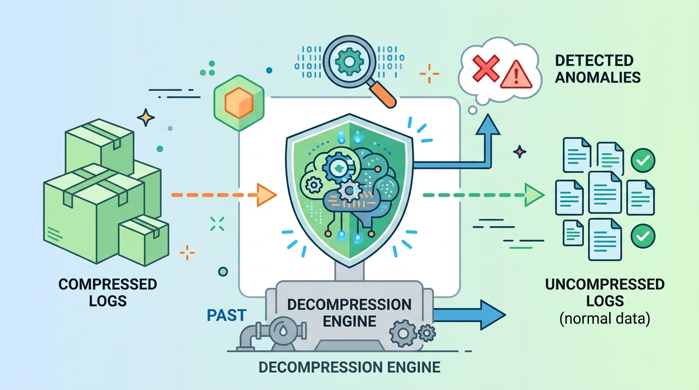 CLAD Detects Log Anomalies Without Decompression
