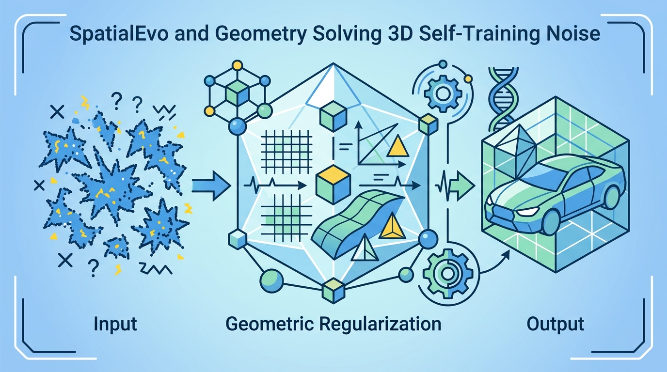 SpatialEvo 用幾何解決 3D 自訓練噪音