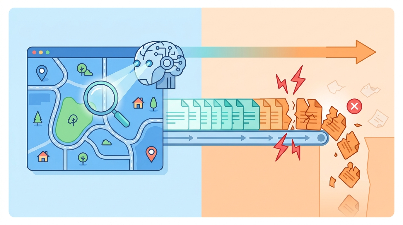 LLM 會看地圖，卻撐不住長度