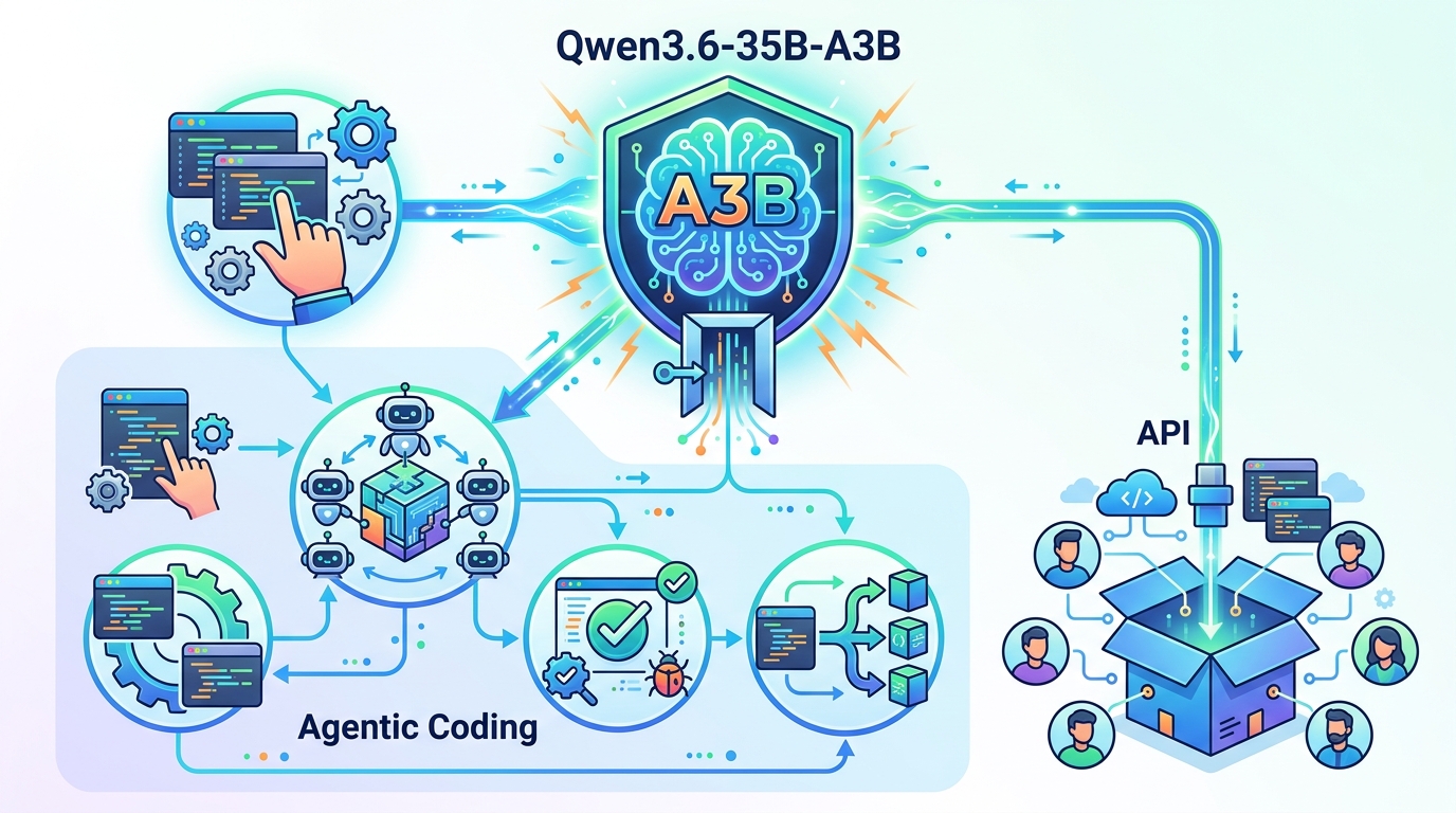 Qwen3.6-35B-A3B Opens Up for Agentic Coding