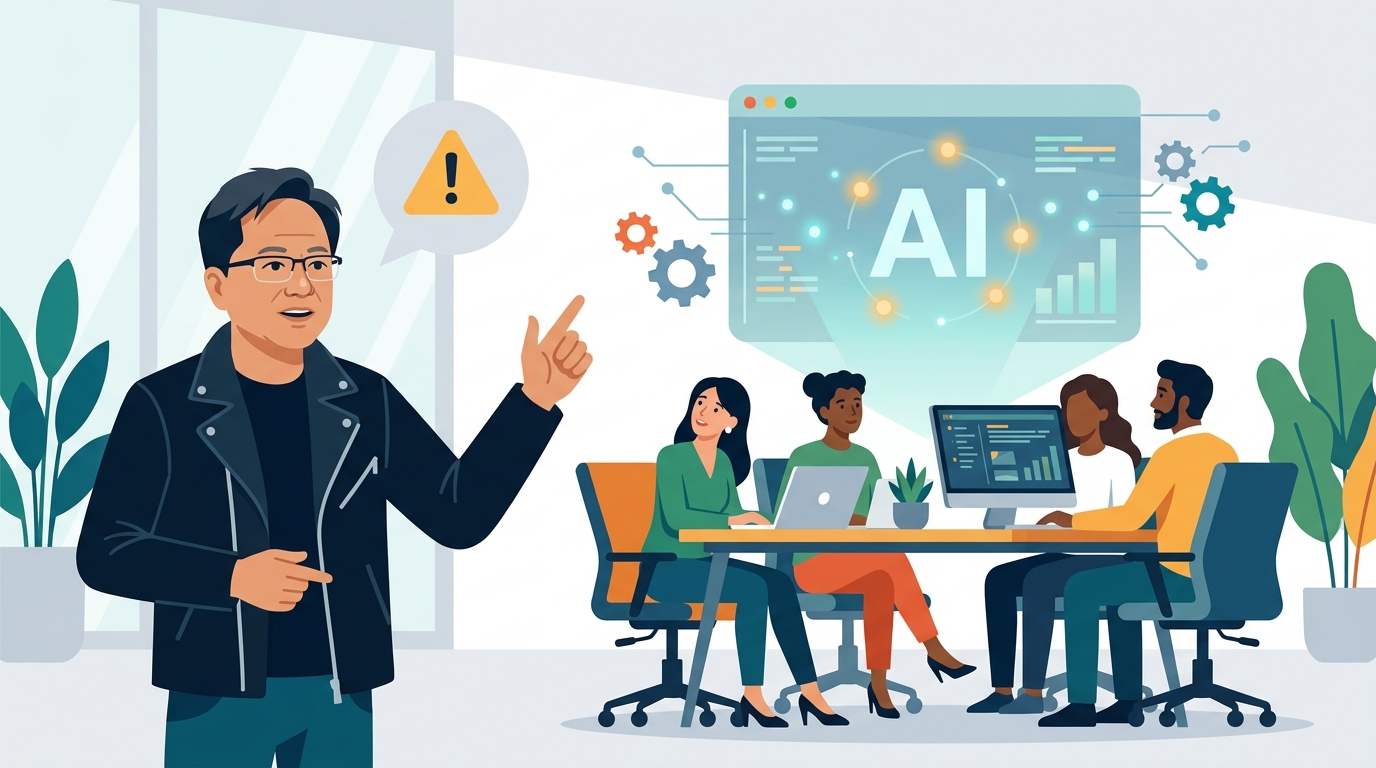 黃仁勳的 AI 警告，其實在講同事