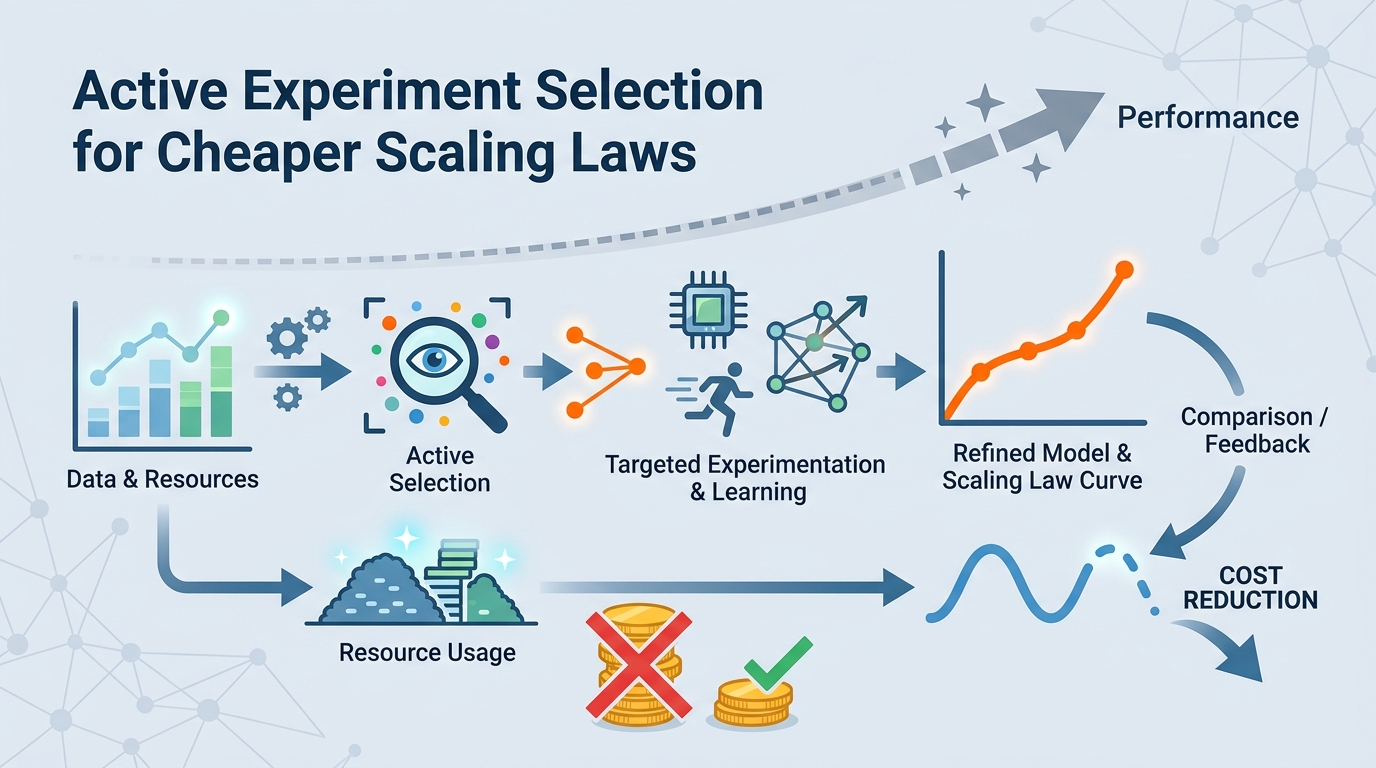 Active Experiment Selection for Cheaper Scaling Laws