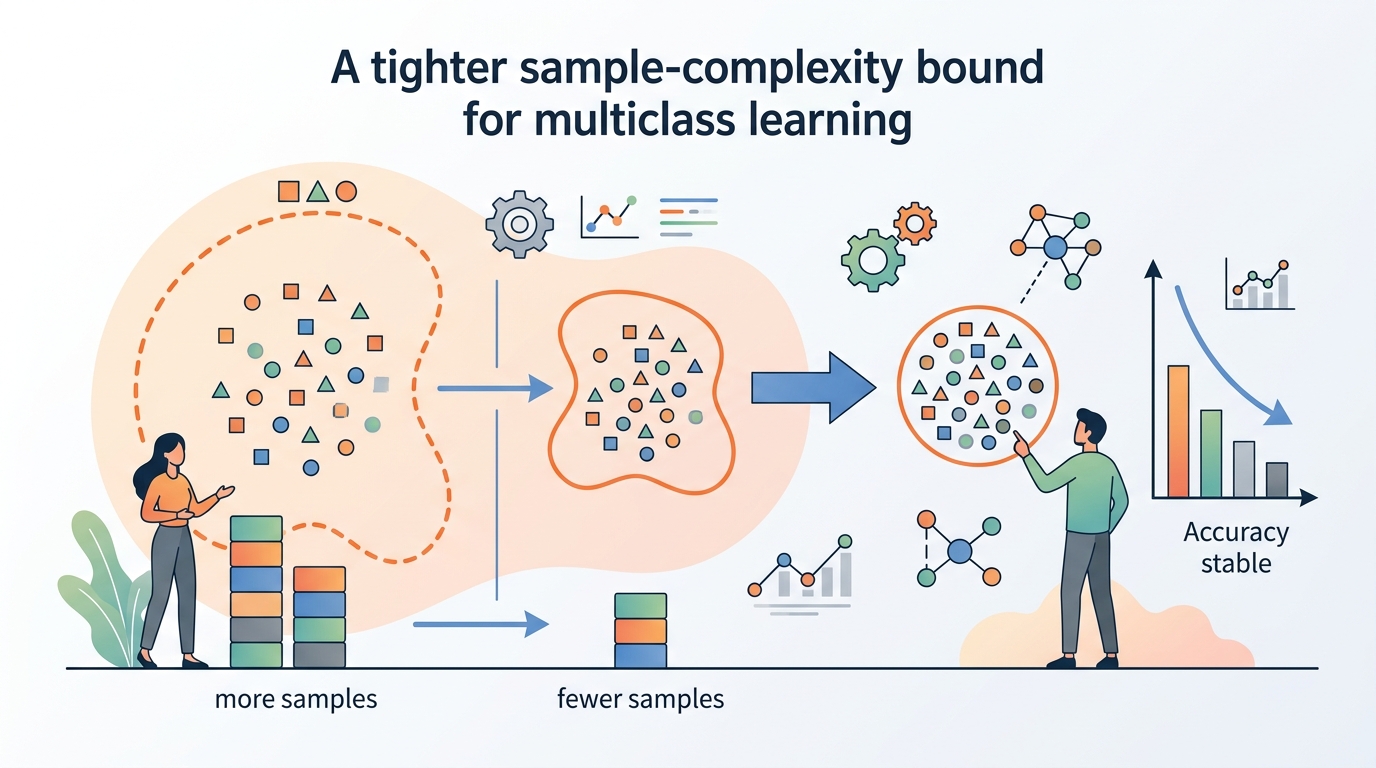 A tighter sample-complexity bound for multiclass learning