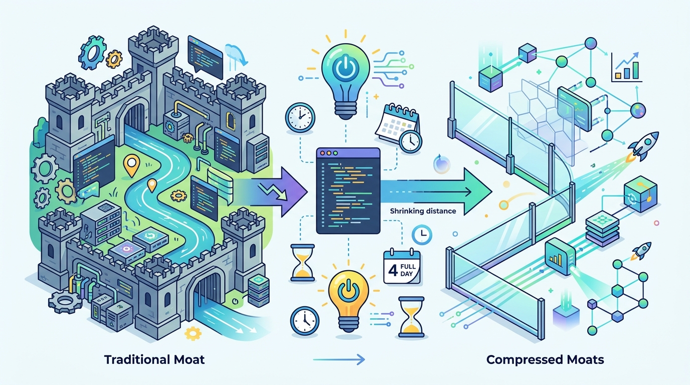 420 Lines, 24 Hours, 4 Days: The Compression of AI Product Moats
