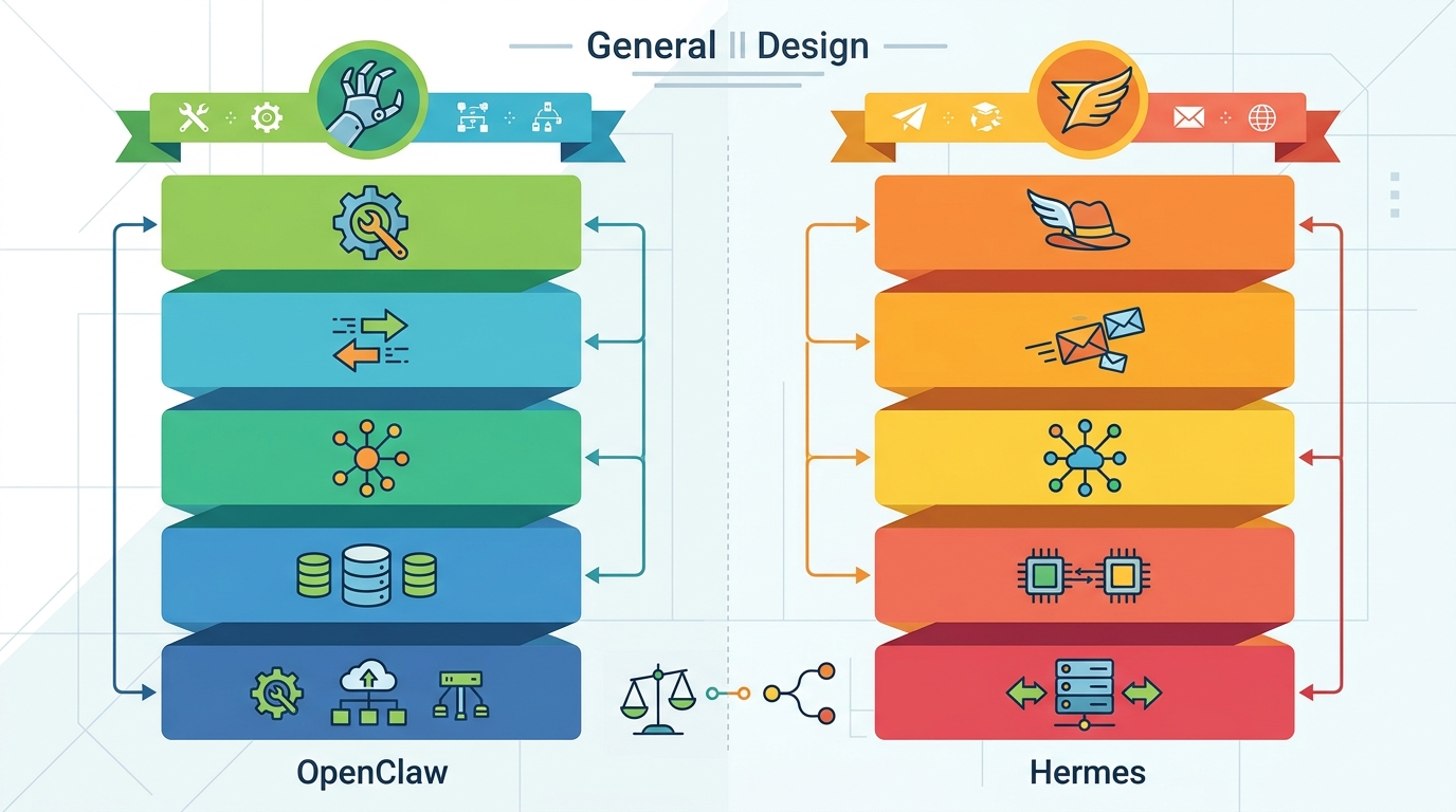 OpenClaw vs Hermes: 五层架构对比
