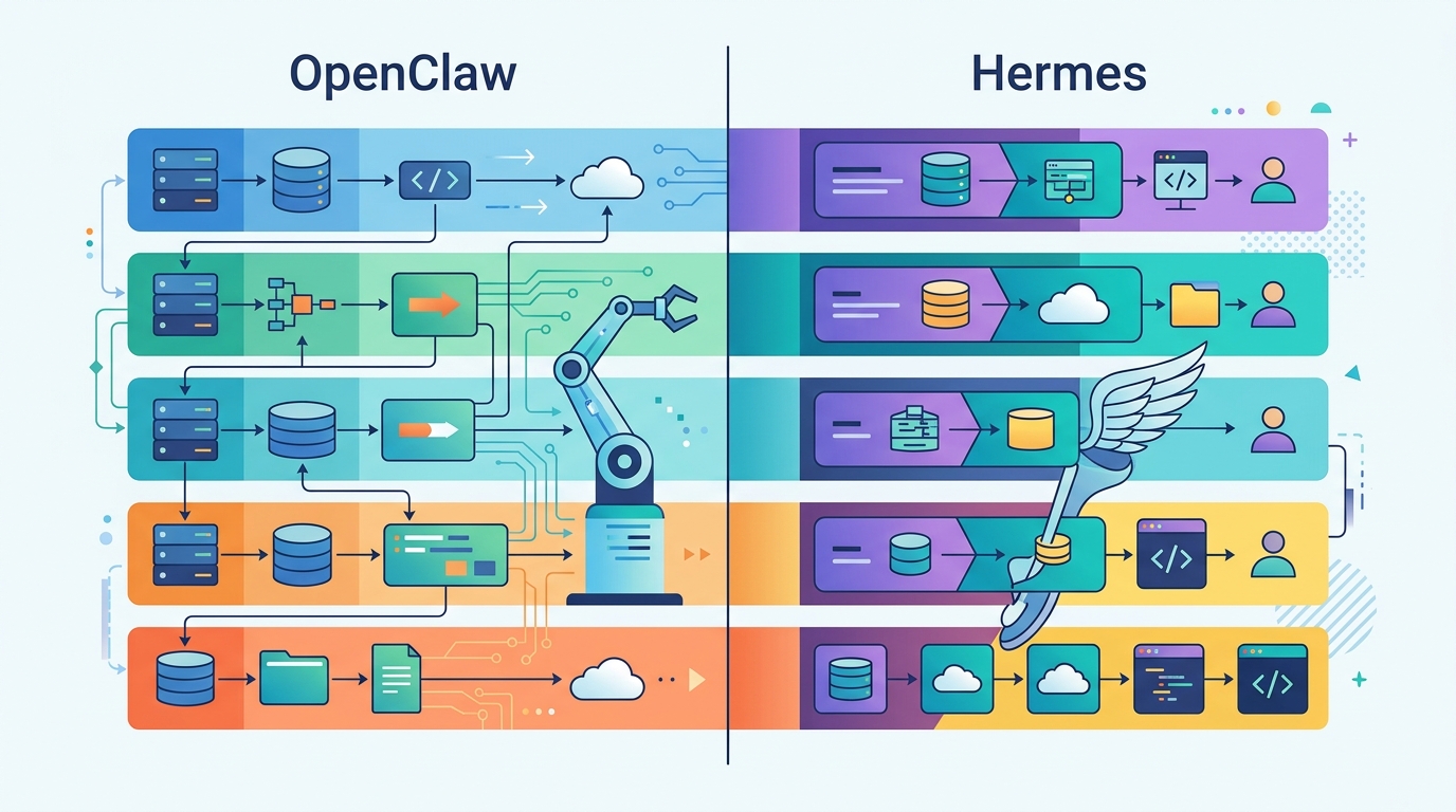 OpenClaw vs Hermes: 五层架构对比