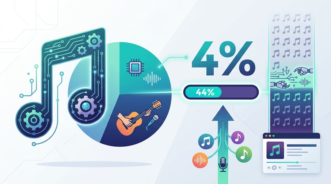 Deezer says 44% of new uploads are AI music