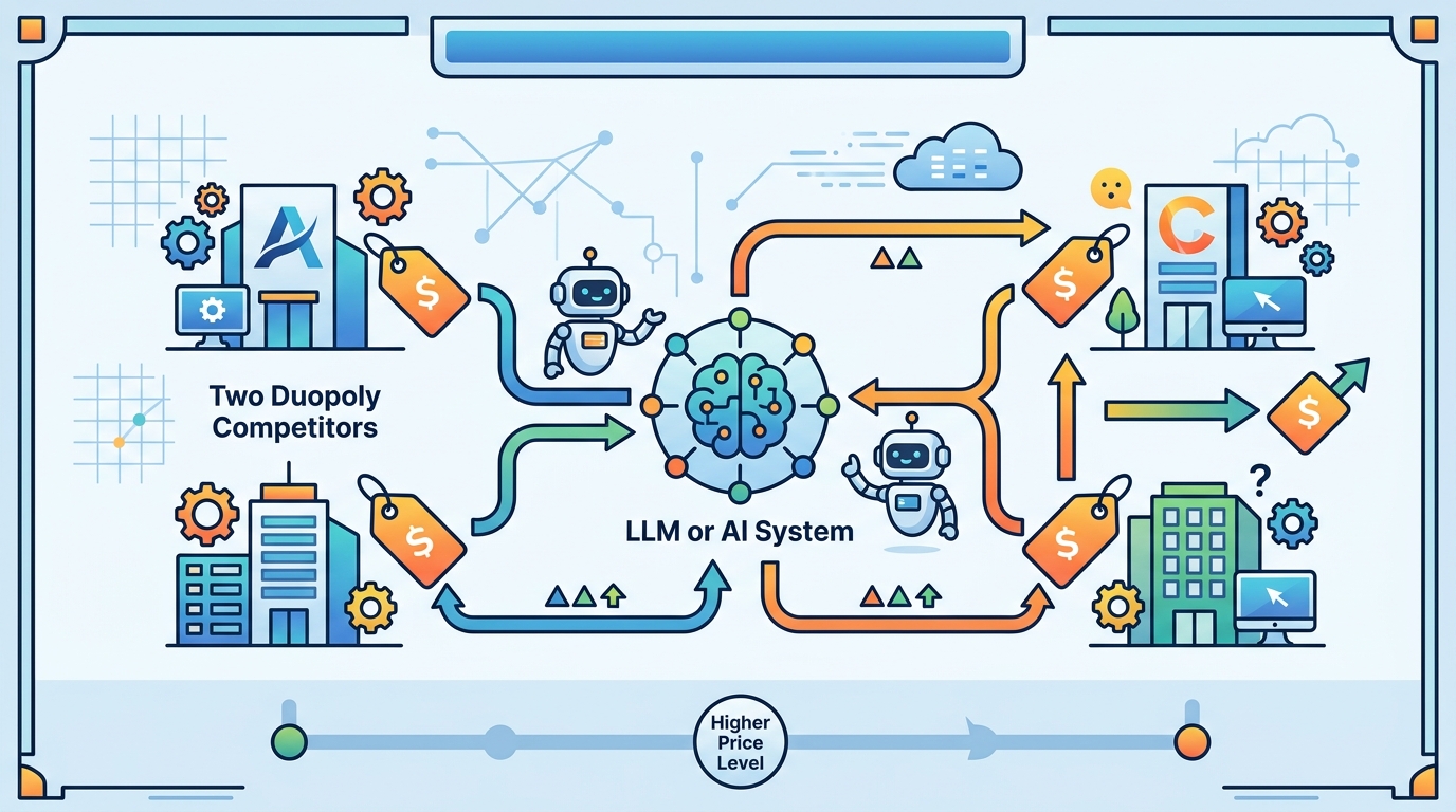LLMs Can Nudge Duopoly Prices Up