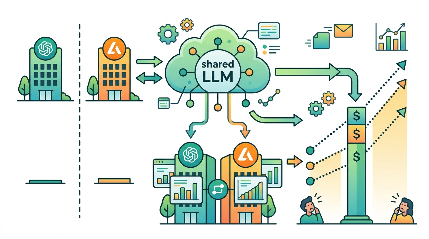 共享 LLM 可能推高雙頭壟斷價格