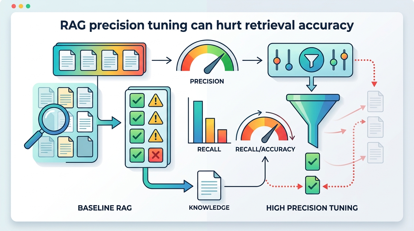 RAG precision tuning can hurt retrieval accuracy