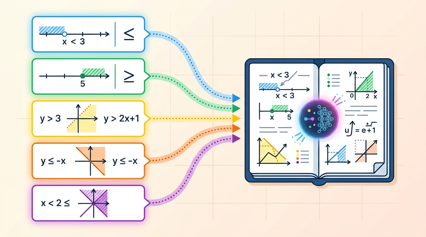 Five inequalities, one Grok-assisted math note