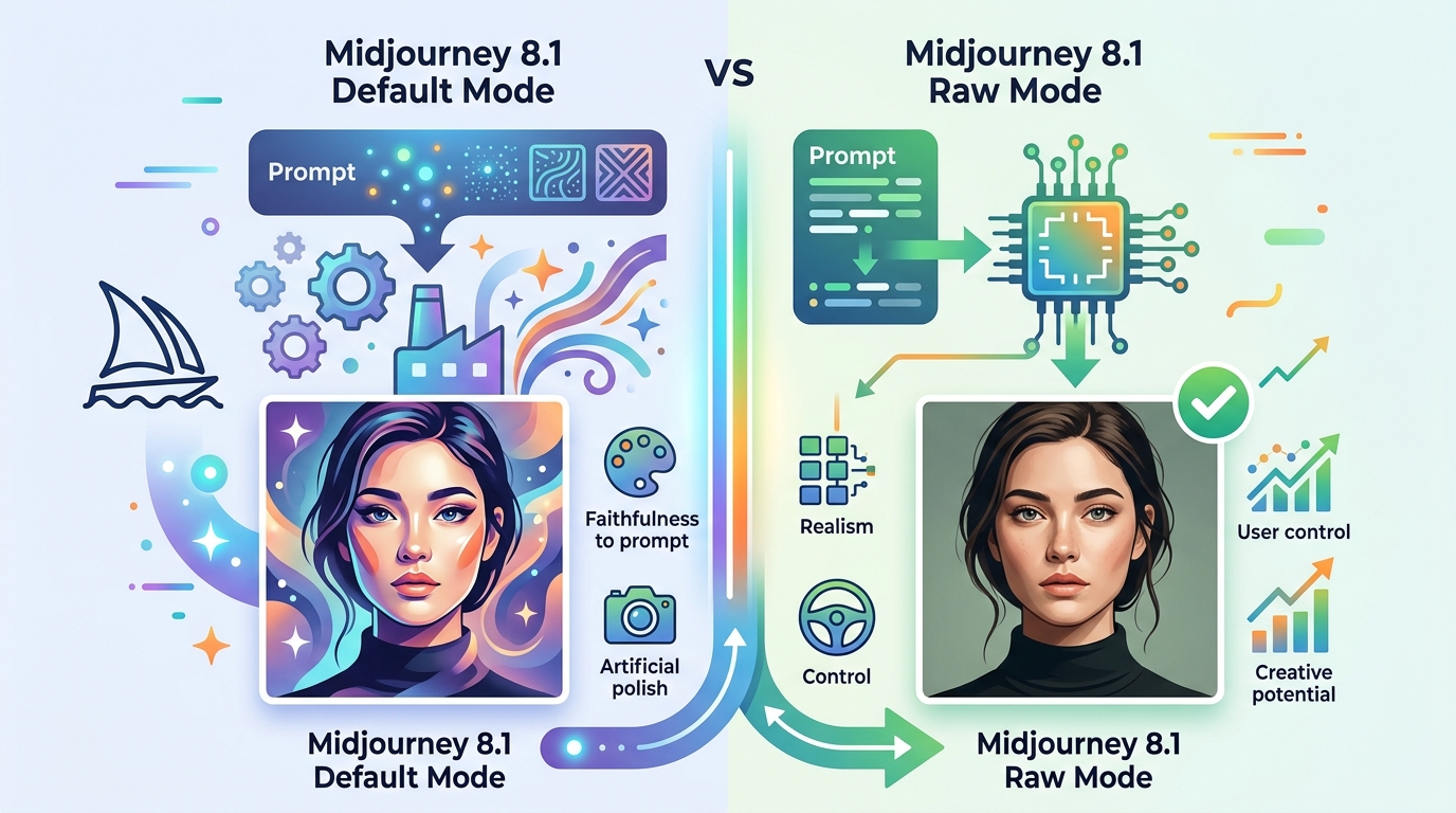 為什麼 Midjourney 8.1 Raw Mode 比預設風格更值得用