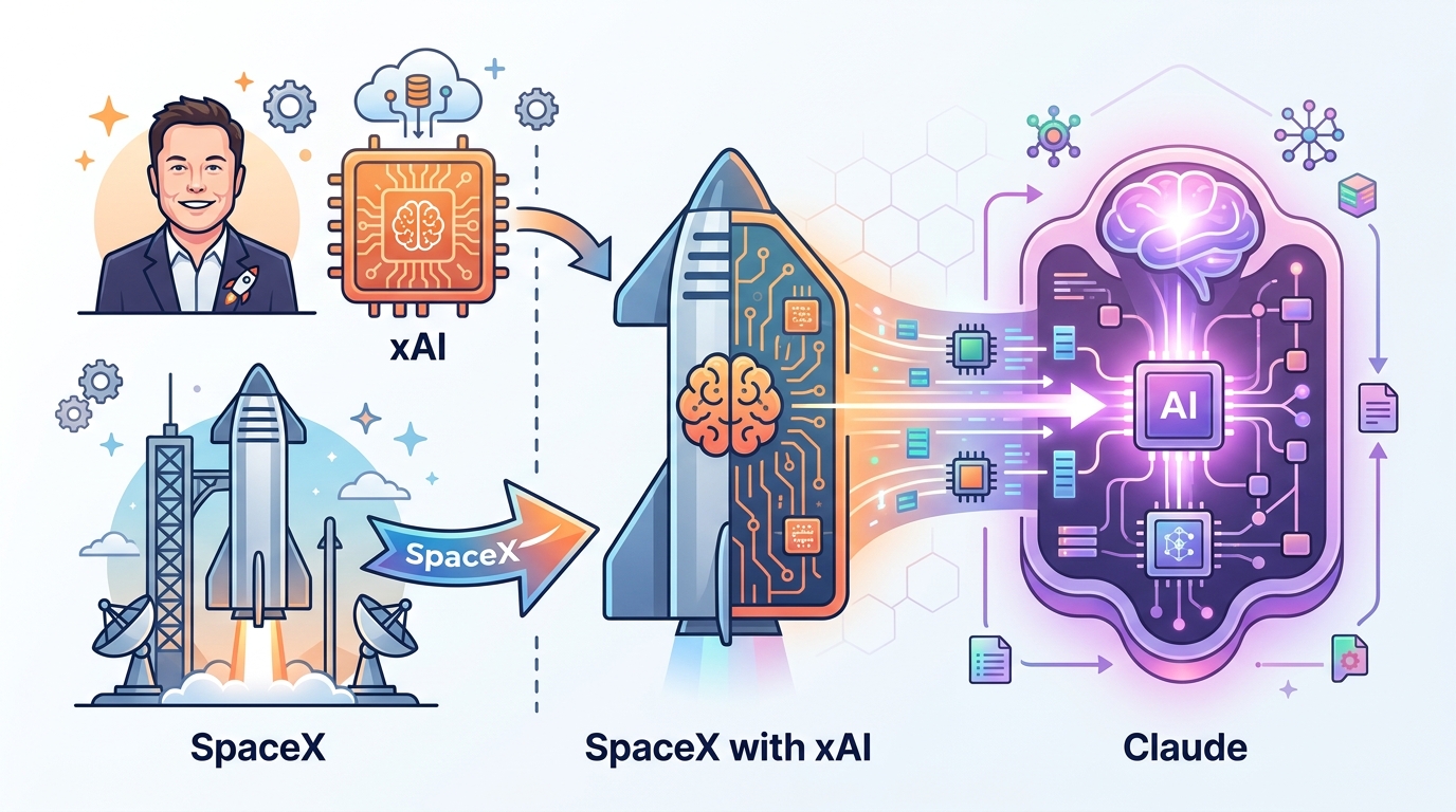 馬斯克把xAI併入SpaceX，算力轉向Claude