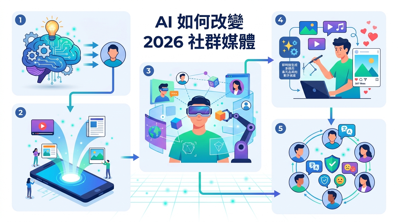 AI 如何改變 2026 社群媒體