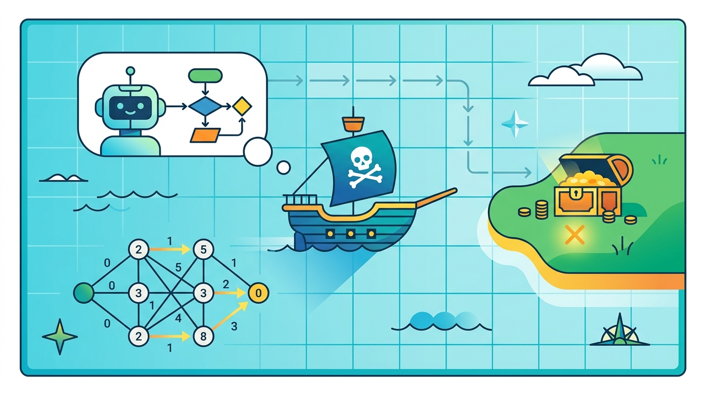 Pirate-AI：用 Q-learning 找寶藏
