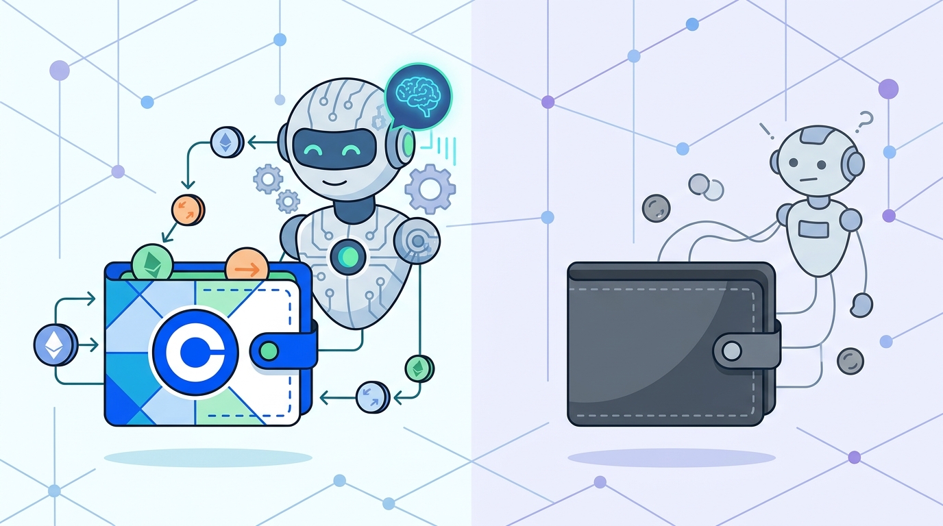為什麼 Coinbase 的 AI Agent Wallets 比另一個加密功…