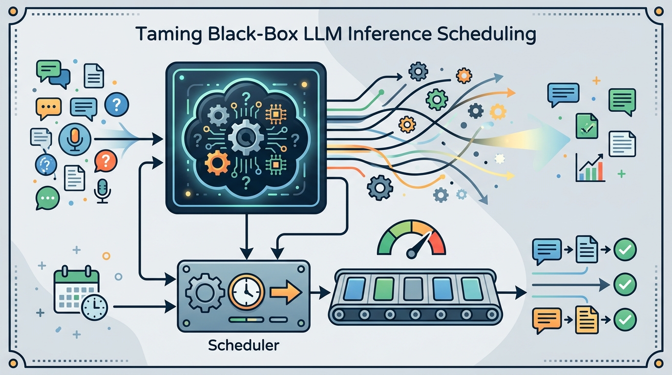 Taming Black-Box LLM Inference Scheduling