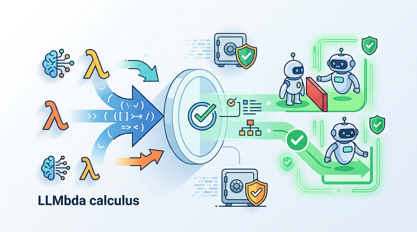 LLMbda calculus gives agents safety rules