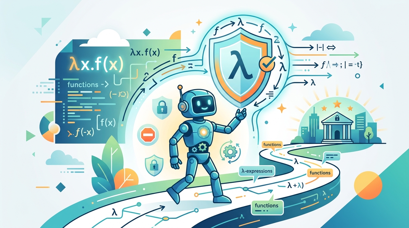 LLMbda calculus gives agents safety rules