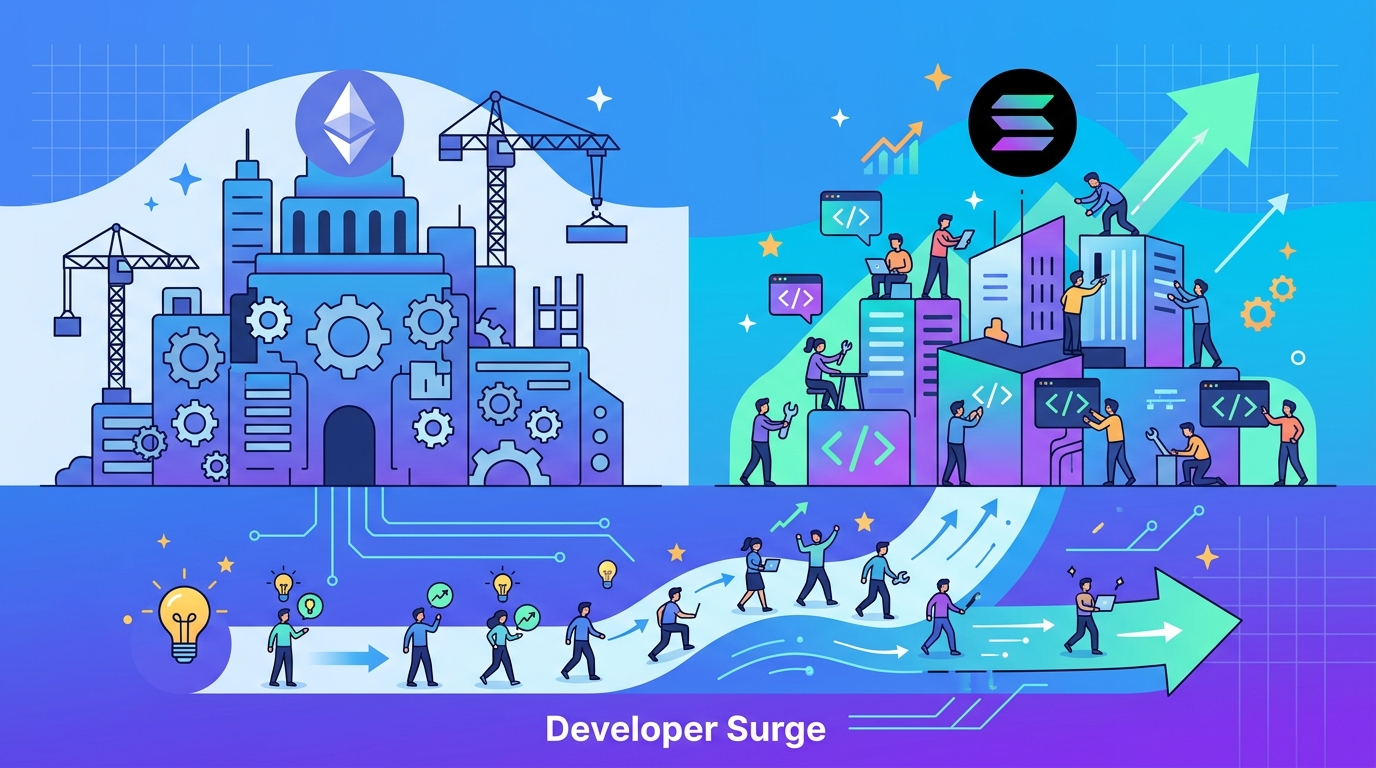 Why Solana’s developer surge matters more than Ethereum’s lead