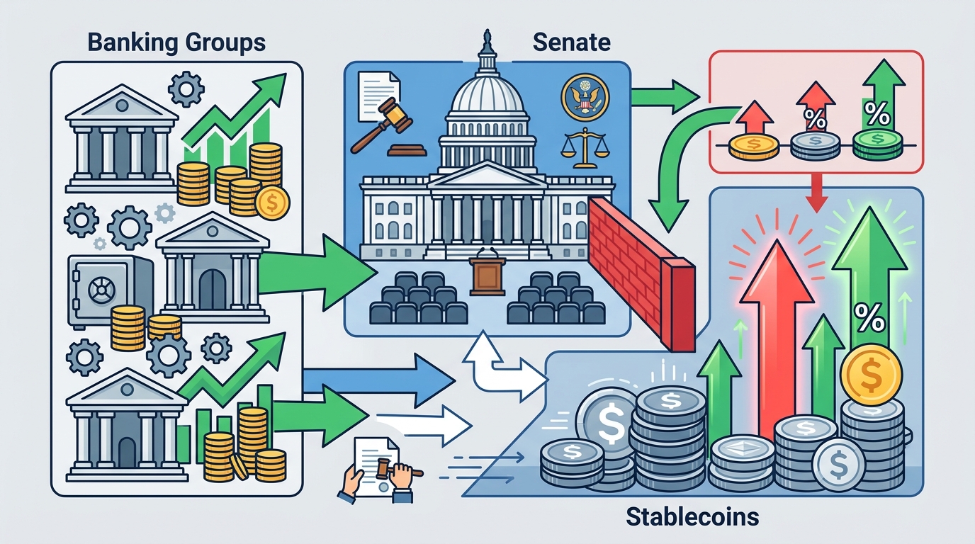 Banking Groups Push Senate to Tighten Stablecoin Yield Rules
