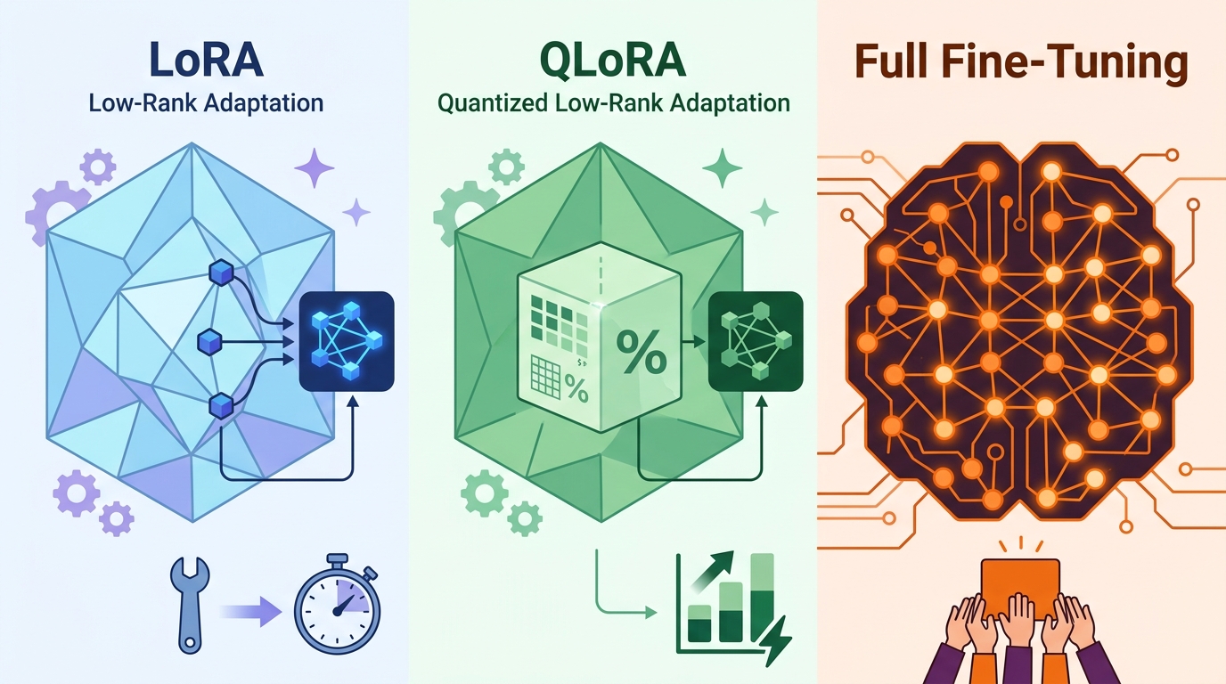 LoRA vs QLoRA vs Full Fine-Tuning