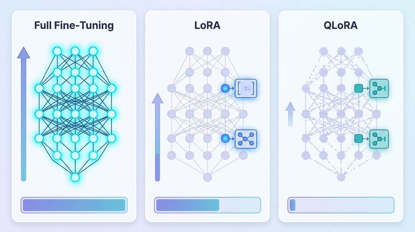 LoRA vs QLoRA vs 全量微調