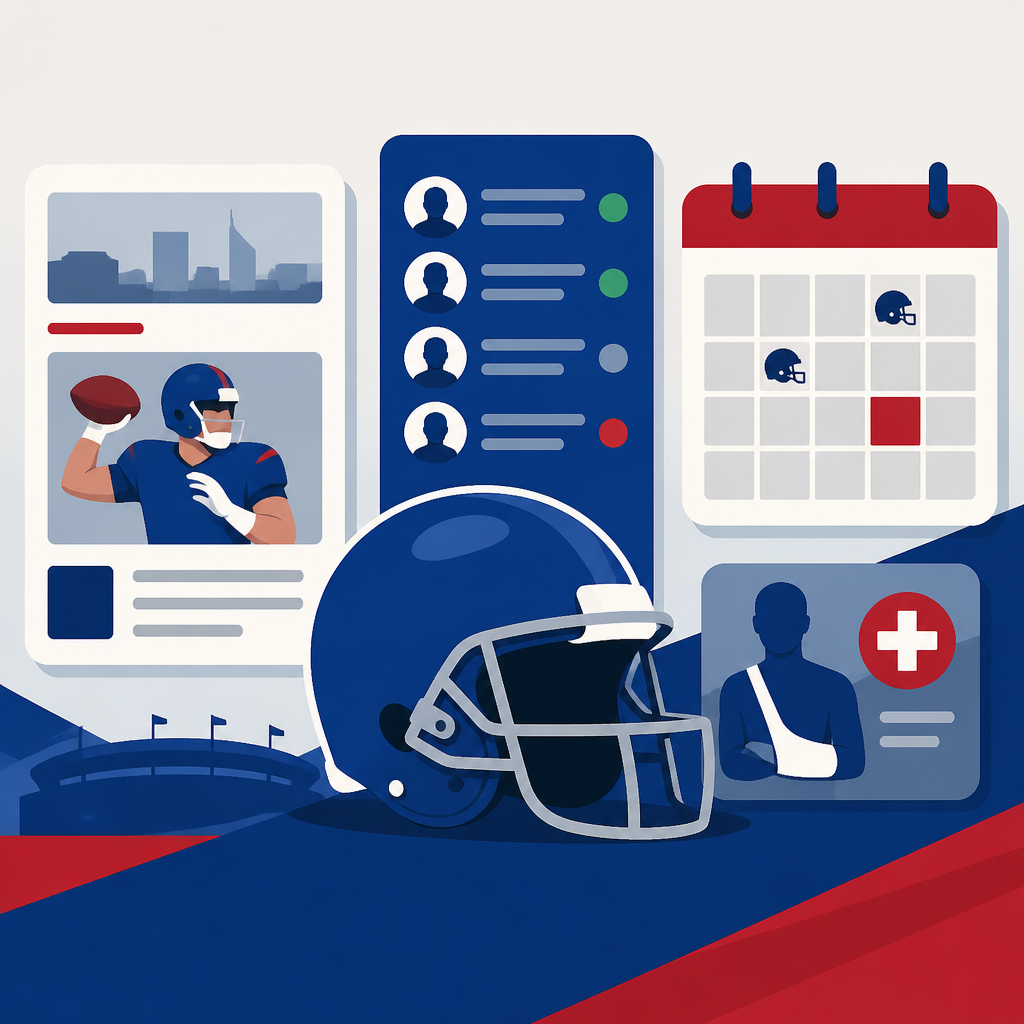 Giants News, Roster, Schedule and Injuries