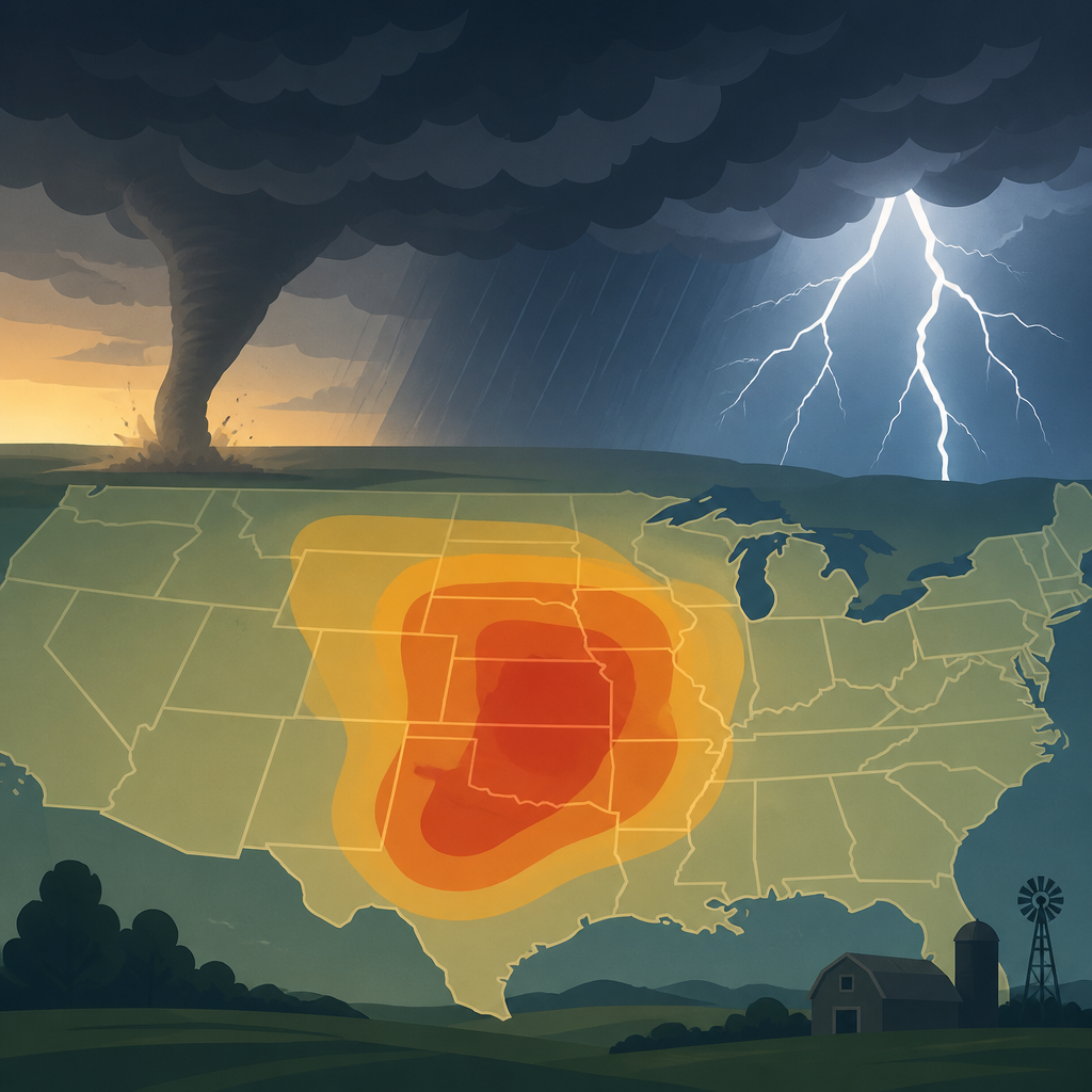 Severe Storms Threaten the Central U.S. Tonight