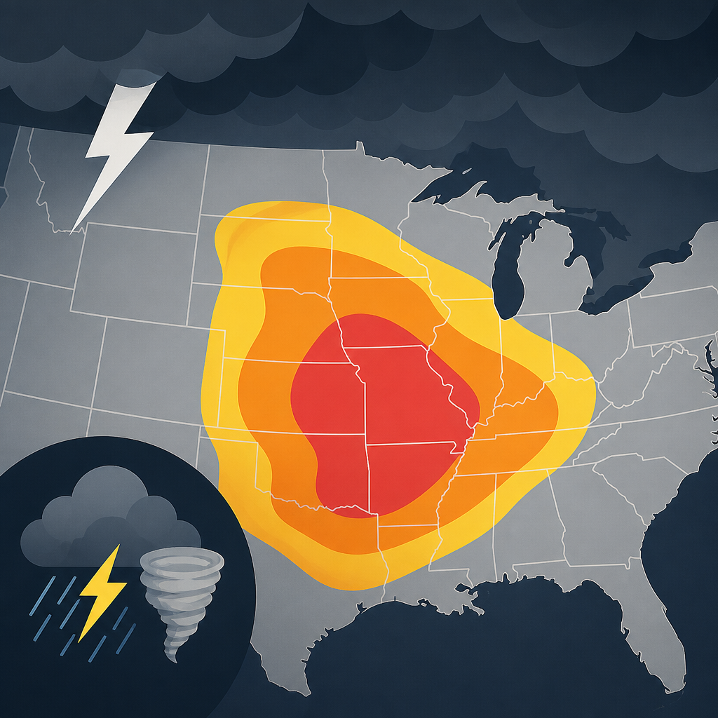 Severe Storms Threaten the Central U.S. Tonight